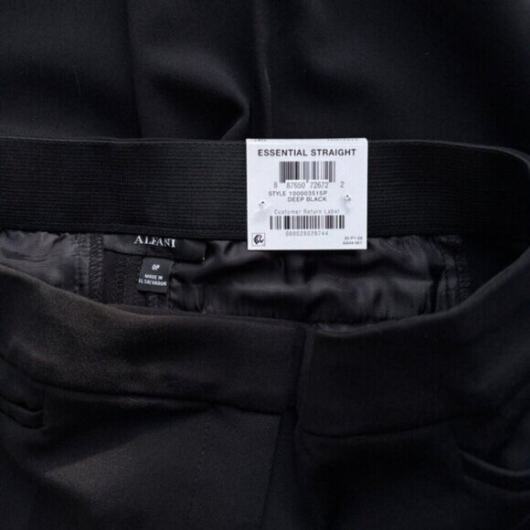 Alfani Petite Modern Straight-Leg Black Comfortable Dress Pants NWT - Picture 5 of 5